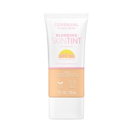 COVERGIRL Clean Fresh Blurring Skin Tint with SPF 30, 420 Light/Medium Neutral, Liquid Foundation, Soft Matte Finish, Smooths, Brightens, Blurs Pores, Mineral Sunscreen, Vegan Formula