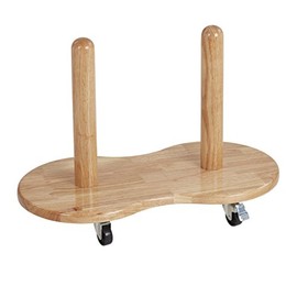 ECR4Kids Small Donut Cushion Wood Storage Cart with Casters, Natural