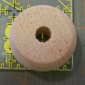 Unbranded 1" unfinished wood wheels with 1/4" hole lot of 4
