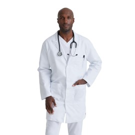 Grey's Anatomy Men's 5 Pocket 37 Inch Labcoat, White, 38