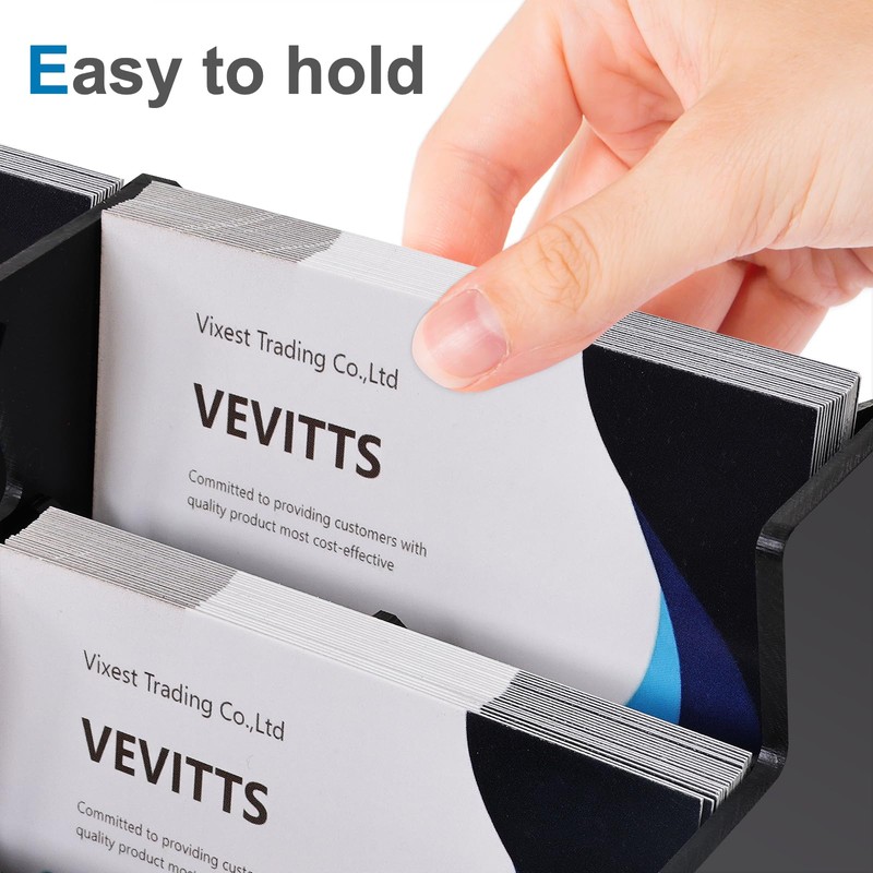 Vevitts 12 Pockets Acrylic Business Card Holder Acrylic Stand Desktop