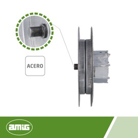 Amig - Galvanised Steel Pulley for Roller Shutters | For 22 mm Tapes, Pipes 57 mm and Curl Shaft Diameter 60 mm | Diameter 160 mm