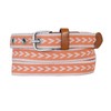 Eddie Bauer Women's Cascade Woven Belt with Metal Buckle, Coral,