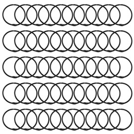 Lind Kitchen 50PCS 2" Book Ring Metal Loose Leaf Binder Hinged Buckle Binding Rings Scrapbook Sketchbook Craft Photo Album DIY Black 51mm
