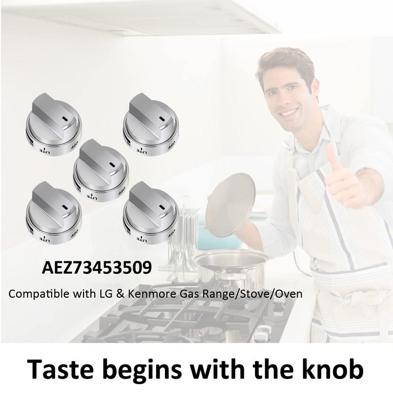TURNEGOO AEZ73453509 Stove Knobs Burner Control Knobs Replacement Compatible with