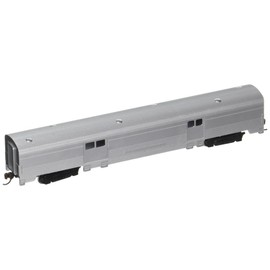 Bachmann Industries Streamline Fluted 2-Door Baggage Car - Unlettered Aluminum (N Scale), 72'