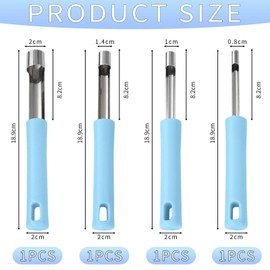 4 Pieces Stainless Steel Core Extractor, Kitchen Tools, Fruit Core Remover, Fruit Tools, Baking Accessories.