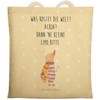 Mr. & Mrs. Panda Moth Shopping Bag with Flag, yellow