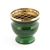 Berk KH-512 Incense Burner Brass Enamel Green