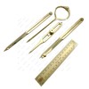 Proportional Divider Set of 5, Full Brass dividers with Executive