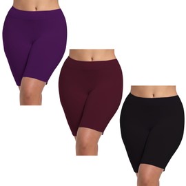 Migbean Womens Boxers Cotton Boyshorts Panties Full Coverage Boxer Briefs Underwear Shorts Underpant Multicolor 3 Packs