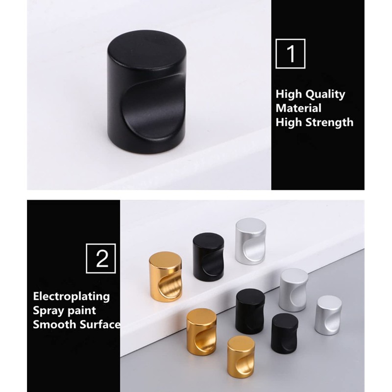 Forwind Cabinet Knobs 10 Pack 0.75" Diameter Round Matte Drawer