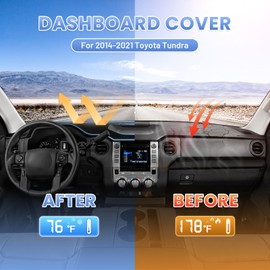 Sunsdrew Dash Cover for 2014-2021 Toyota Tundra Dashboard Cover Mat for Tundra Suede Dash Mat Accessories Sun Shade Nonslip Mesh Protector No Glare