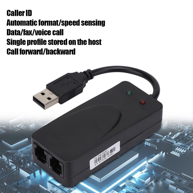 USB2.0 56K Modem Fax Modem, USB Phone Socket Data Modem