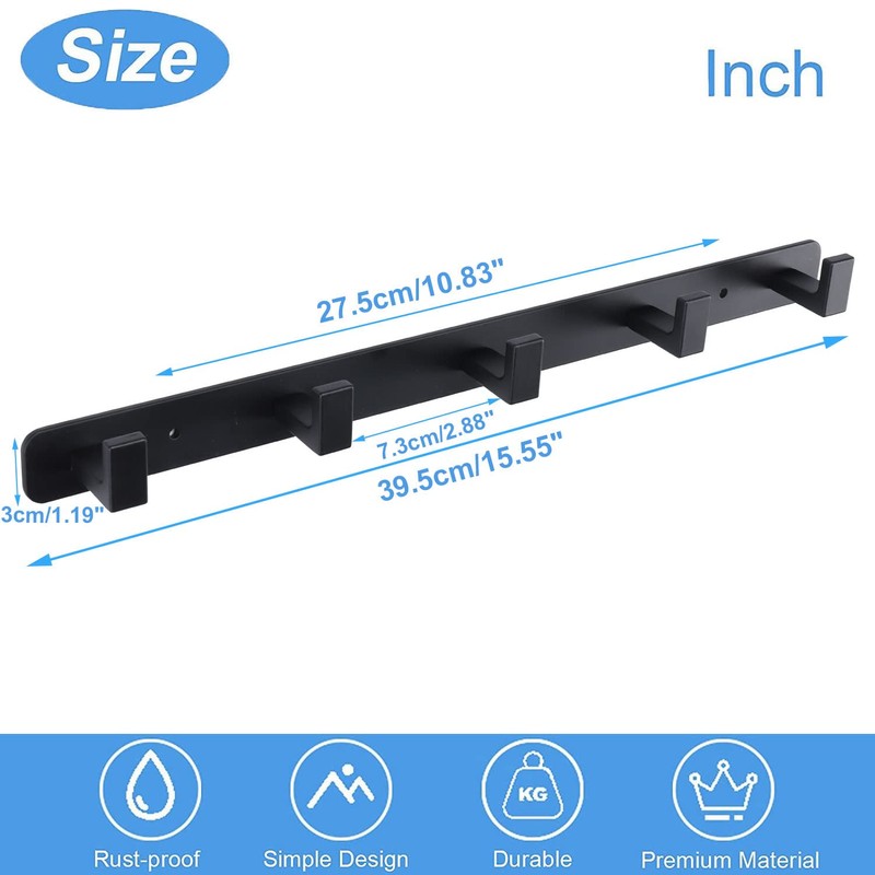 Vanloory Coat Rack, Heavy Duty Stainless Steel 5 Tri Coat