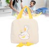 Lunch Bag Cartoon Duck Pattern Waterproof Zipper Closure Sturdy Handle