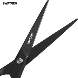 Professional Curved Beard Scissors Made of German Steel Moustache Scissors Facial Nose Ear Hair Scissors Baby Nail Scissors Serrated Blade 4 Inch Black