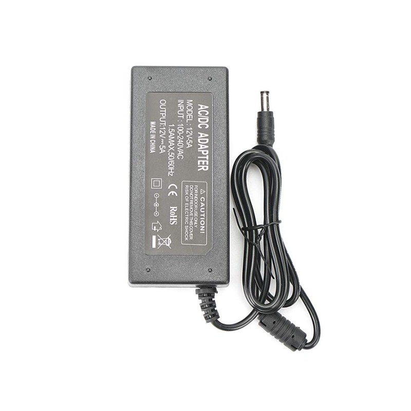 12V 5A Power Supply Adapter, AC100-240V to DC12V Converter Transformer