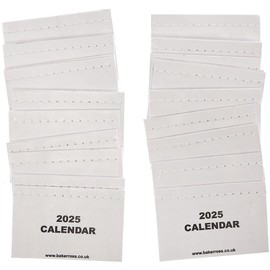 Baker Ross FN312 Calendar Pads 2025 - Pack of 20, Kids Make Your Own Calendar Craft Accessories