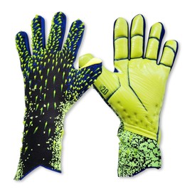 OLYSPM Kids Football Gloves Goalkeeper Gloves Kids Goalie Gloves, Offers excellent protection with abrasion-resistant,non-slip and wrist protection benefits,Size 6/7/8/9/10(Green)
