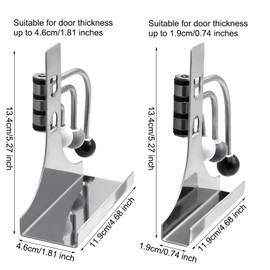 Zalaxt Over The Door Hooks-Clothes Hat Swivel Hooks-Bathroom Over The Door Towel Racks-Suitable for hanging clothes,bags,towels,hats in living room,bathroom,bedroom,kitchen (5.5 * 1.5 * 5.3inches)