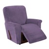PENDEJATO Stretch Recliner Chair Cover, 4-Pieces Recliner Slipcover Soft Velvet