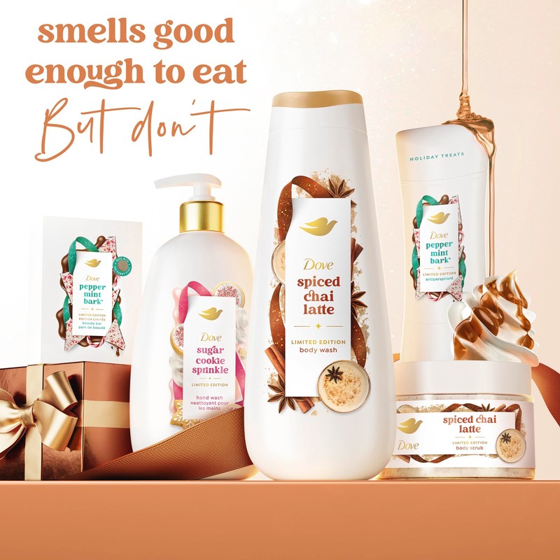Dove Spiced Chai Latte Liquid Body Wash for Deep Nourishment