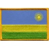 RwandaFlag Patch with Hook Backing Measures 3.50 x 2.25 inches