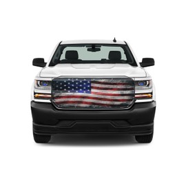 GrilleAdz Old Glory Mesh Bug Screen for 2016-2019 Chevy Silverado 1500 (Old Body Style) 901-34