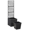 TREATLIFE HOME Trellis Raised Garden Bed with Removable Pot, Rattan