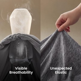 SLEEP ZONE King Mattress Pad, Pillow Top Mattress Topper, Jersey Knit Mattress Cover, Plush Mattress Protector, Elastic Fitted Mattress Encasement, Machine Washable (King, Grey)