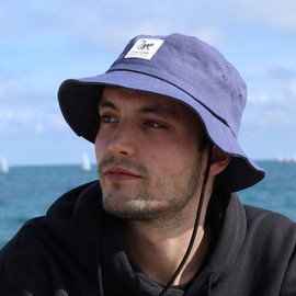 Surf Monkey Boonie Hat 100% Cotton Fisherman Hat for Men Women, blue