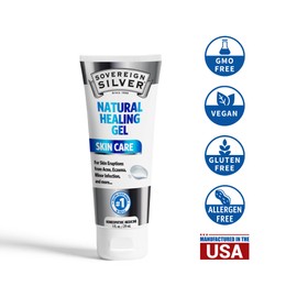 Sovereign Silver Natural Healing Gel - Skin Care for Healing, Redness Reduction, Minimizing Acne Scars & Easing Inflammation - 1oz