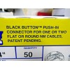 Arlington 50 NEW ARLINGTON NM95 3/4" BLACK BUTTON PUSH-IN CONNECTORS