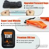Frelaxy Extra-Thick Emergency Tent, Compact Survival Tent with Whistle, Upgraded