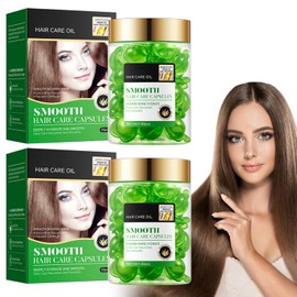 Kapseln für die Haarpflege, 60 Stück Haarpflege Kapseln, Haaröl, mit Arganöl und Aloe-Vera-Extrakt, Hair Oil, Zur Reparatur und Konditionierung des Haares, um Trockenheit und Kräuseln zu Verbessern
