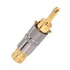 AKLOSIPY Preffair BA1457 4pcs 24K Gold Plated Banana Plug for
