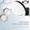 12 Inch Round Matte Black Rain Shower Head Thermostatic Waterfall