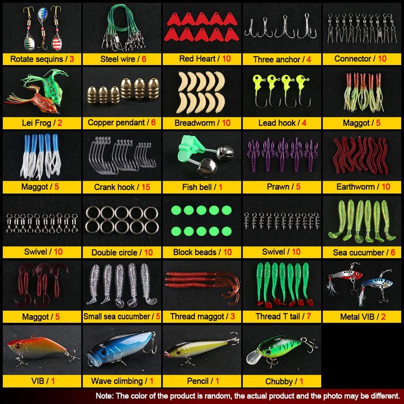 Leeko Fishing Lure, Spinner Fishing Set, Artificial Lure, Blinker, Rubber