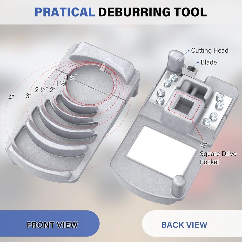 Plastic Pipe Deburring Tool HSS Aluminum Efficient PVC Chamfer Tool