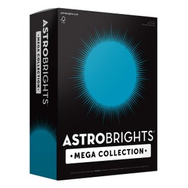 Astrobrights Mega Collection, Colored Paper, Ultra Blue, 625 Sheets, 24 lb/89 gsm, 8.5" x 11" - MORE SHEETS! (91690)