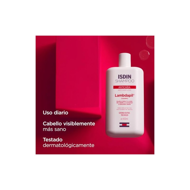 ISDIN Lambdapil, Shampoo Anticaída, Ayuda a Reducir la Caída del