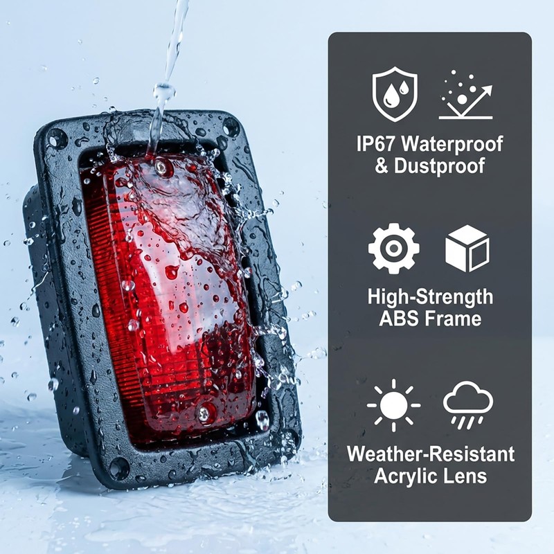 Golf Cart LED Taillights 2PCS - Compatible with Club Car
