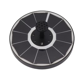 Bomba de Fuente Solar, Fuente de Baño de Pájaros de 3,5 W con Luces de Colores, Bomba de Fuente de Agua Flotante con Energía Solar con 8 Boquillas para Baño de