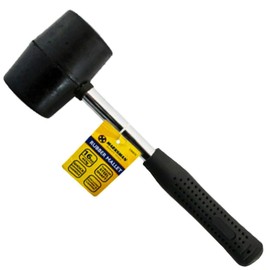 Marksman 8oz 16oz 32oz Rubber Mallet Hammer FIBREGLASS Or Silver Shaft Grip Handle DIY Hand Tools Camping Paving Racking Laying Tiles Construction UK Free P&P (16Oz Rubber Mallet Steel (453g))