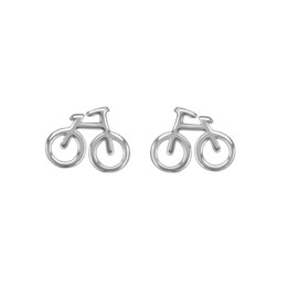 URBAN SHe° 925 Sterling Silver Cycle Bike Cyclist Cycling Studs Earrings Sports Lover