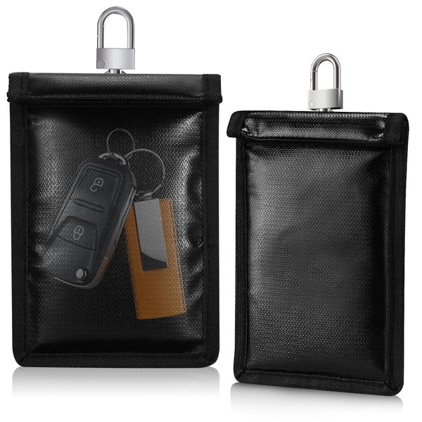 KIPHCA 2 Pack Faraday Bags for Car Keys, 5.7"x3.78" RFID