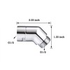 Walkinginrain 135 degrees Shower Head Elbow Adapter, Shower Arm Elbow