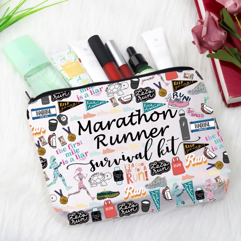 JTOUK Running Runner Gift Marathoner Gift Marathon Runner Zipper Pouch