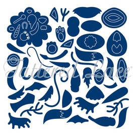 Tattered Lace Tiny TUBS Die Set (68 Dies!) with Free Instruction Booklet & Eye Stamps